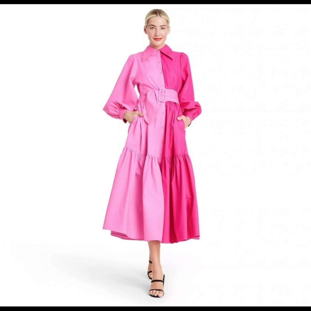 Christopher John Rogers x Target Pink Shirt Dress